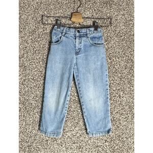 Vtg 90s Girls Baby Guess Jeans Size 4Y Blue Denim Light Wash Straight Leg Logo